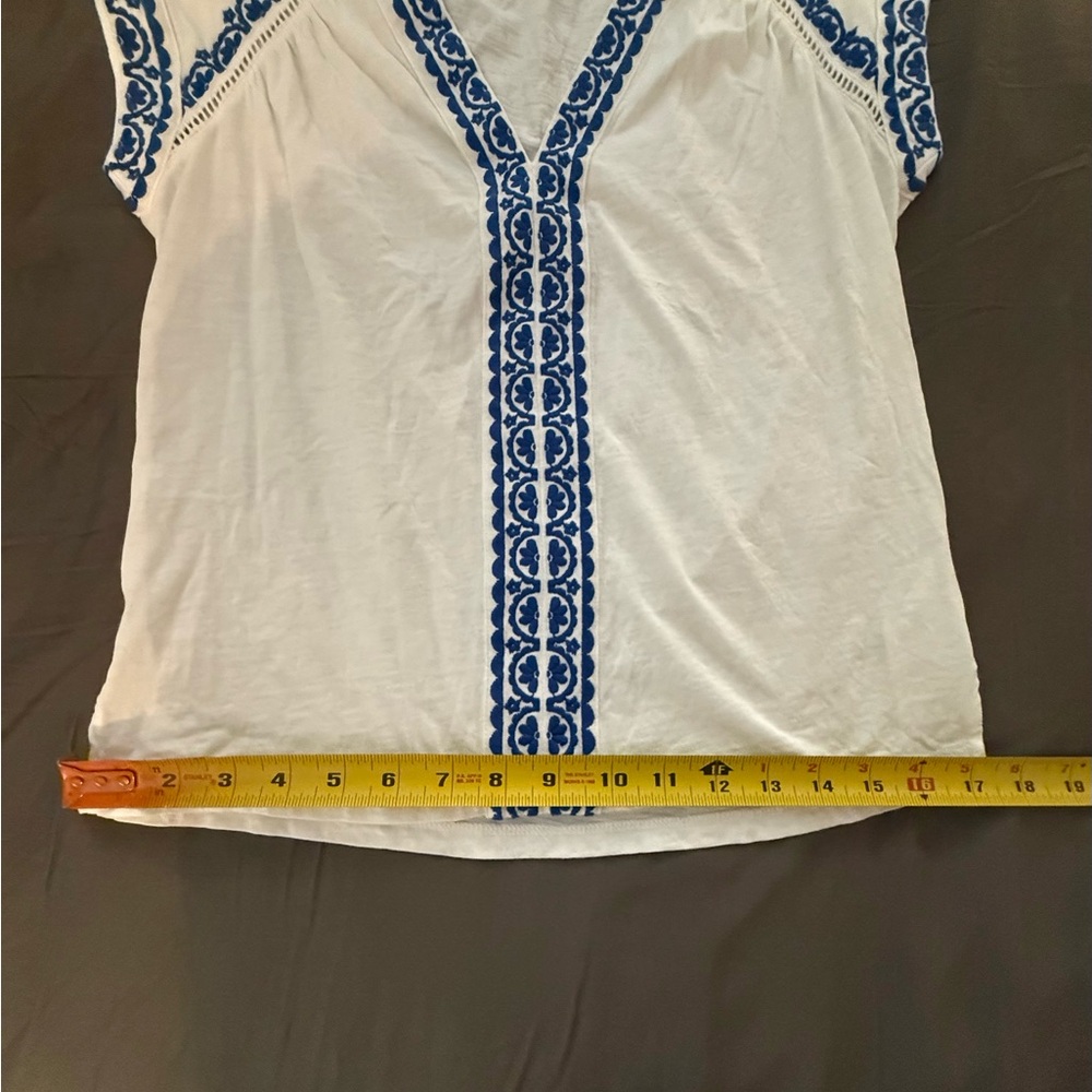 Boden  Hazel Cotton Embroidered Top
White and blue - Picture 10 of 11